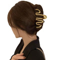 Wavy metal high ponytail gripper large clip headgear hairpin back of head hair shark clip hair gripper hair accessories for women