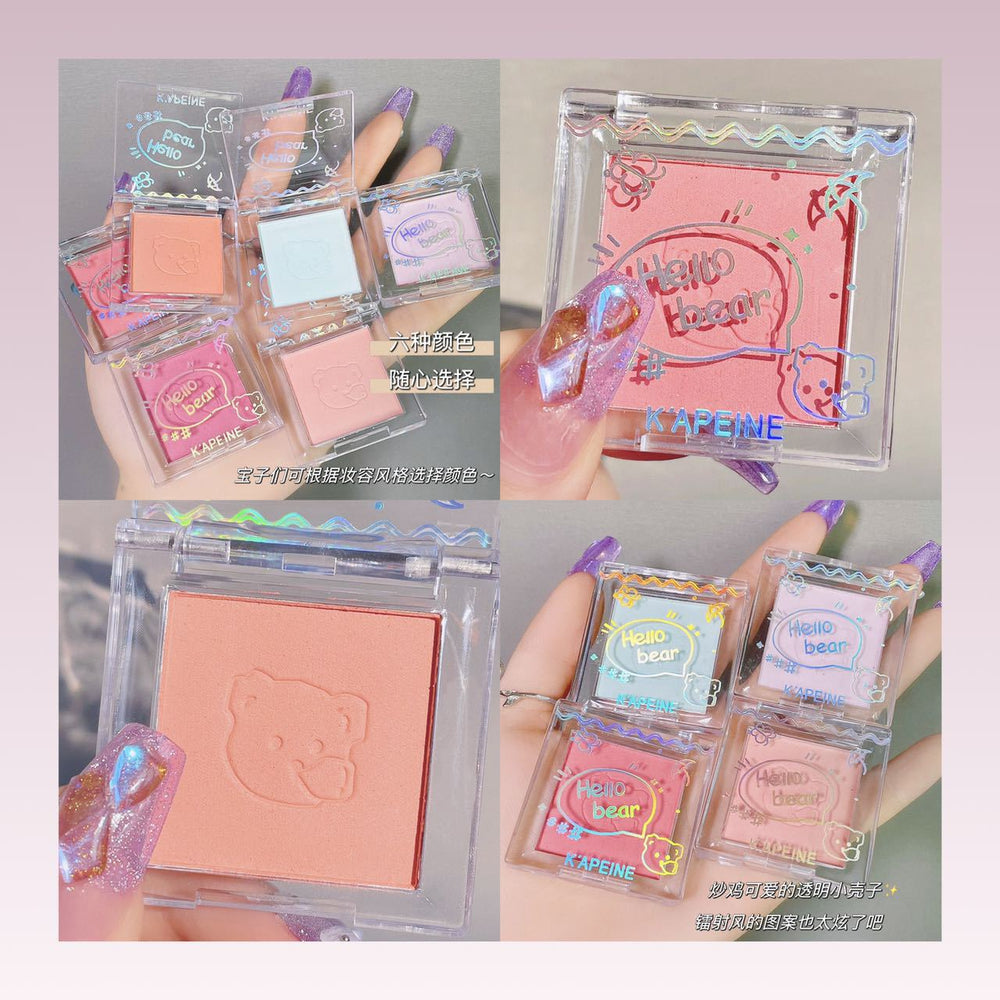 Capel single color blush - available in pink, blue, and purple - matte finish, natural contouring, vibrant & youthful, student-friendly, affordable rouge