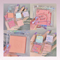 Capel single color blush - available in pink, blue, and purple - matte finish, natural contouring, vibrant & youthful, student-friendly, affordable rouge