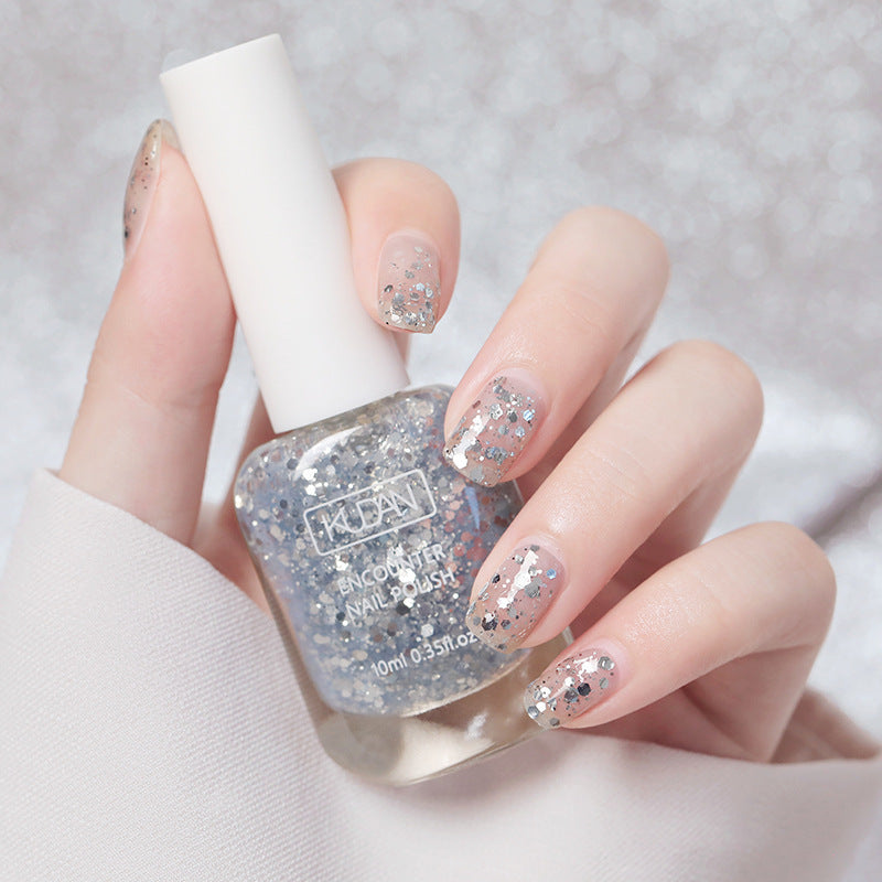 Kudan water-based nail polish, no baking, long-lasting, quick-drying, tearable 10ml light fragrance nail art accessories nail polish glue wholesale