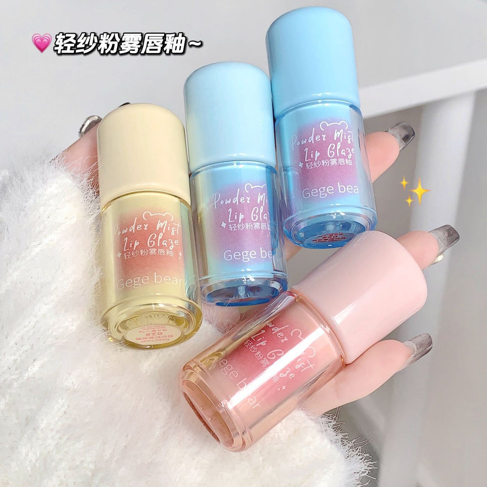 Gege bear gege bear light gauze pink mist lip glaze velvet matte matte fall and winter whitening non-stick cup lipstick
