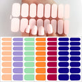 European and american new solid color nail art stickers, full cover nail polish film, designer logo stickers, candy iridescent sweet style