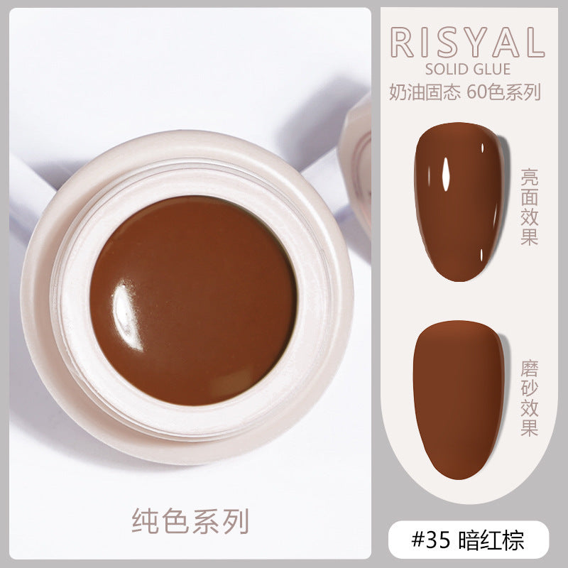 Risyal icy solid gel polish 5ml - smooth cream gel nail polish, japanese style nail polish for nail salons