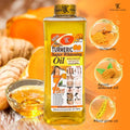 bestselling turmeric essential oil 500ml - almond body oil for moisturizing massage, spa, facial massage, brightening, and dark spot removal