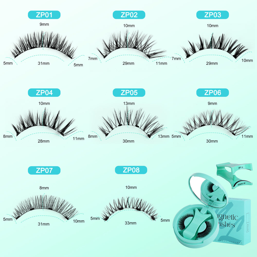 Pingdu 2 pairs of magnetic eyelashes in one box amazon fashion thick hard stem false eyelashes set magnetic wholesale
