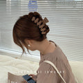 Korean elegant cream large hair claw clip - sweet & versatile hair clip for the back of the head - trendy hair accessory