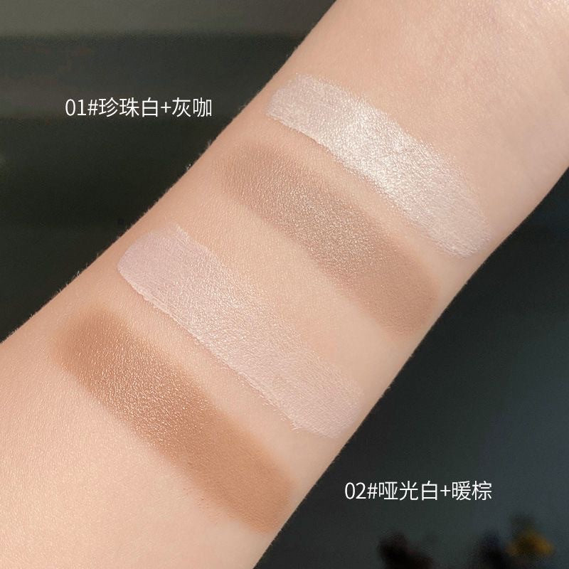 Novo 3d dual-ended contour stick - highlighter, contour, nose shadow, side shadow, and face brightening stick