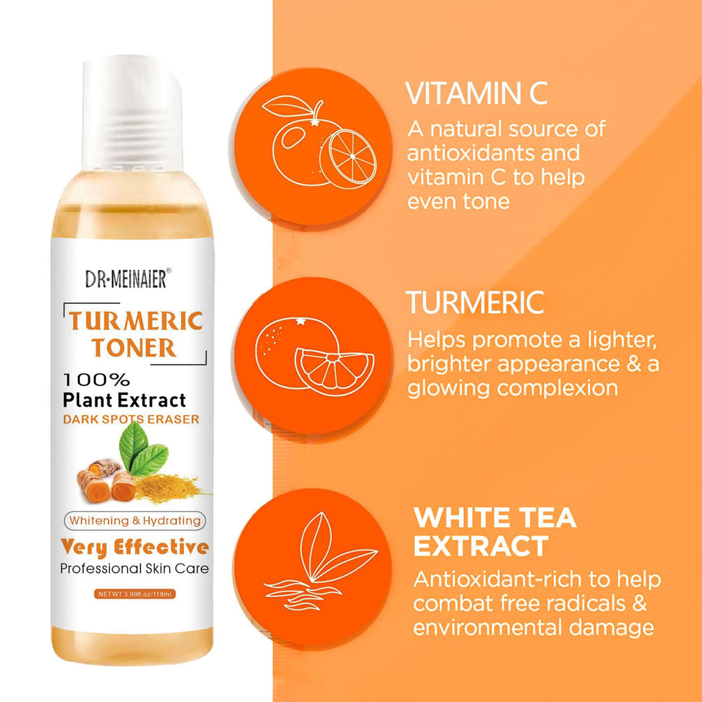 turmeric toner - hydrating, moisturizing, firming, and soothing skin essence water 118ml - wholesale for export
