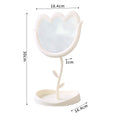 Flower makeup mirror dressing mirror student makeup mirror storage for home desktop desktop plastic home table mirror
