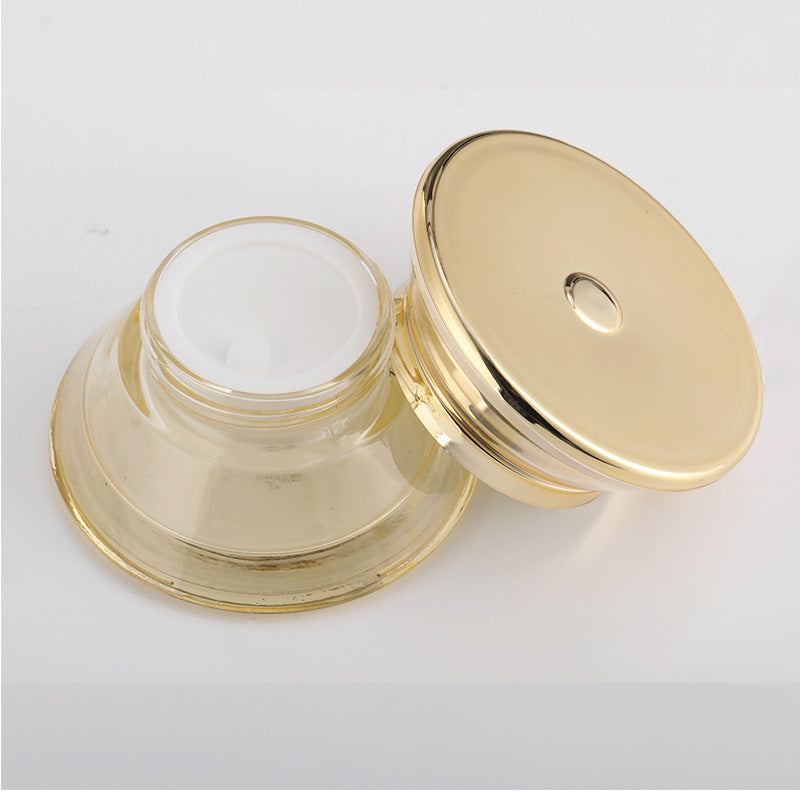Ready-to-ship cosmetic glass bottle set packaging, including 120ml lotion and serum decanting bottles, and 50g skincare cream empty jars