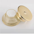 Ready-to-ship cosmetic glass bottle set packaging, including 120ml lotion and serum decanting bottles, and 50g skincare cream empty jars