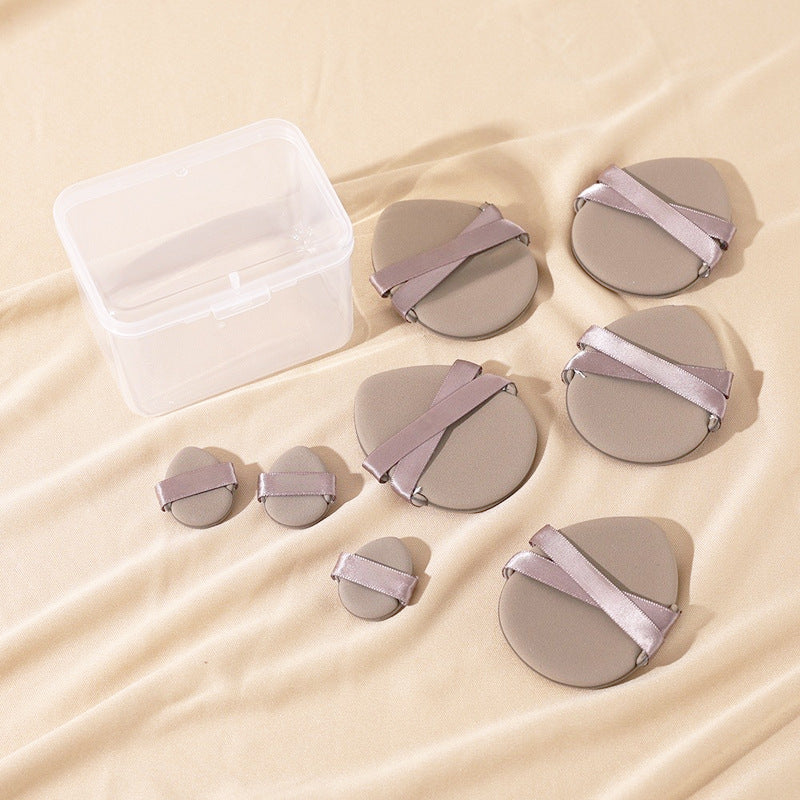 Thickenedsoft double ribbon air cushion puff dry and wet dual-use makeup application and easy to eat powder double bandage makeup puff