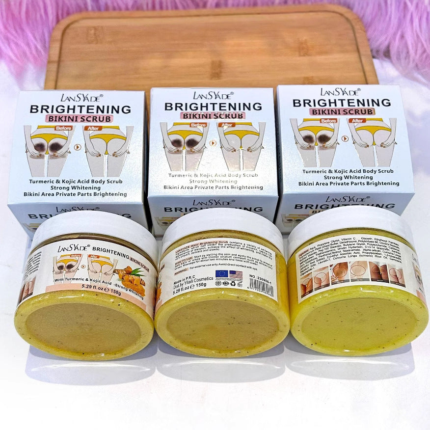 bikini turmeric scrub 150g body bath salt cleansing and brightening turmeric bath salt export wholesale