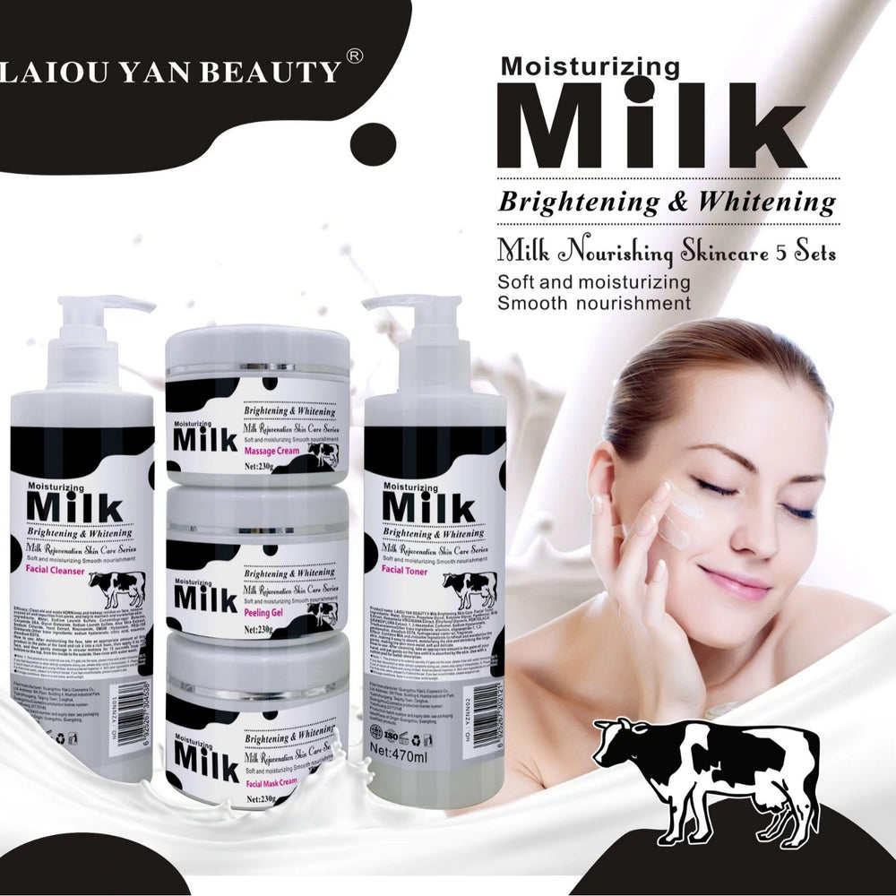 milk skin care kit soothing and repairing cleansing balm essence massage balm hydrating beauty salon factory direct sales
