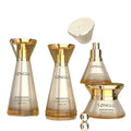Factory direct: cosmetic glass bottle packaging - 120ml gradient set, includes pump bottle for essential oils and conical jar for creams and lotions