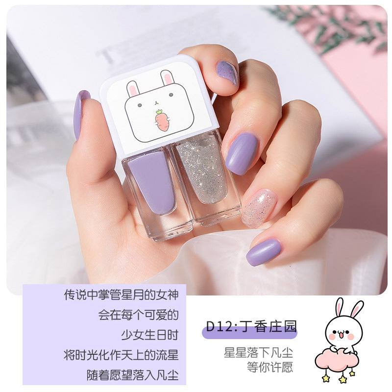 New arrival no-bake gemini water-based peelable transparent nail polish nail polish suitnail polish