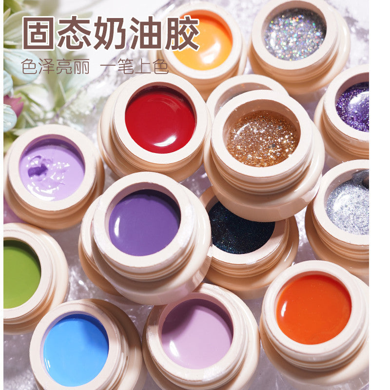 Risyal icy solid gel polish 5ml - smooth cream gel nail polish, japanese style nail polish for nail salons