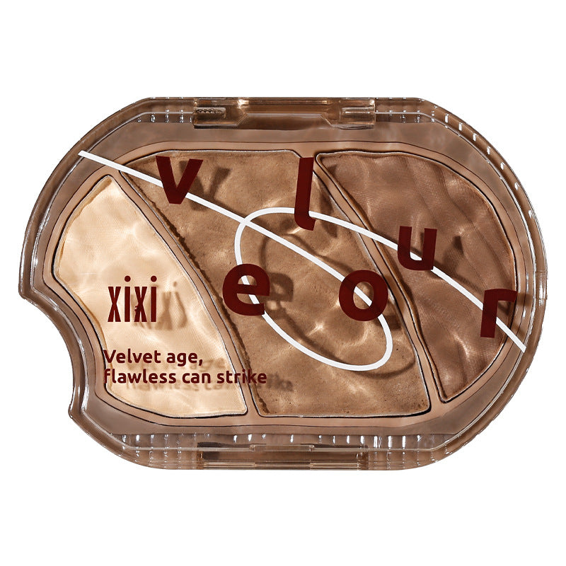 Makeup xixi light and shadow easy-to-paint contouring powder palette to modify contours, brighten stereo highlights, shadows and nose shadow all-in-one palette