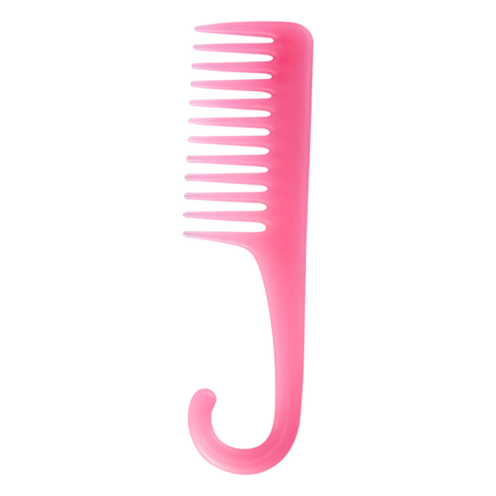 Colorful large curved comb long hair comb large tooth wide tooth curved hook parting comb men's women's for home plastic comb