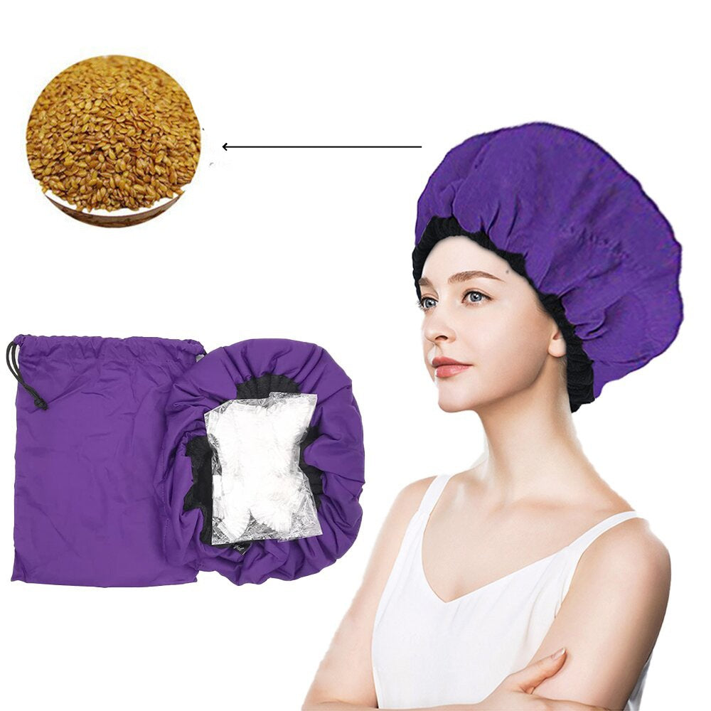 Dry hair cap, baking oil cap, hair care perm cap, flaxseed drying cap, microwave heating cap dry hair