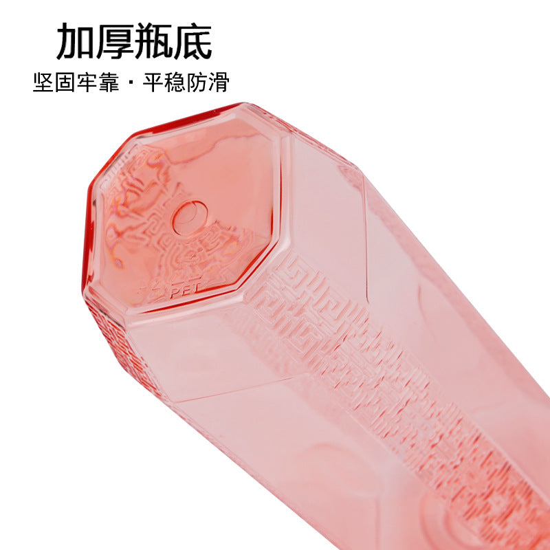 500ml translucent pink lotion pet plastic bottle shampoo and shower gel bottle lotion refill empty bottle