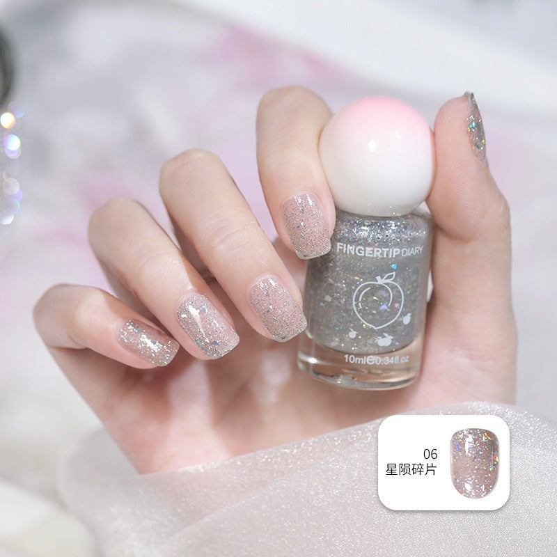 Nail polish summer colorful new color water-based nail polish nude nail polish whitening no-bake peelable nail art
