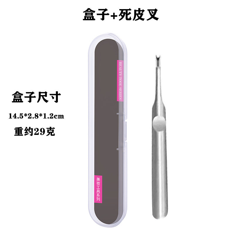 Ready-to-ship cuticle pusher set: stainless steel cuticle pusher, v-shaped cuticle pusher, manicure tool, cuticle pusher steel set
