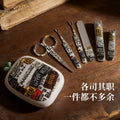 New german-engineered nail clipper 6-piece set, perfect for home use. includes specialized tools for ingrown nails, suitable for both men and women. features a combination of straight and curved blades for a premium, high-quality experience