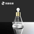 Ready-to-ship 40ml triangular conical essential oil bottles - perfect for skincare, serums, and cosmetics. includes dropper
