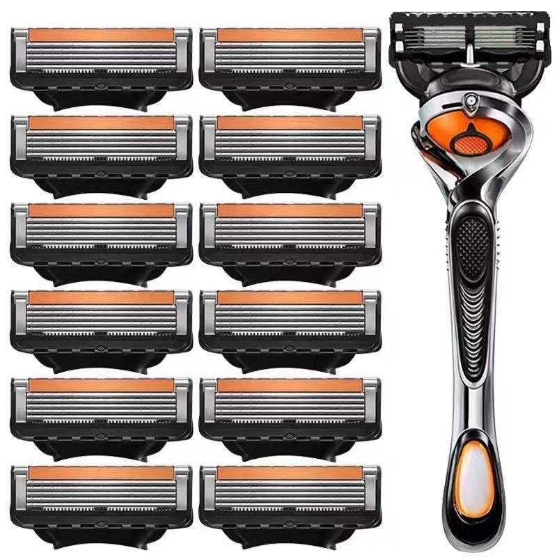 Five-layer razor manual razor adapted to gillette multi-layer stainless steel blade razor suit gillette fengyin