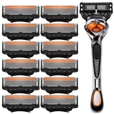 Five-layer razor manual razor adapted to gillette multi-layer stainless steel blade razor suit gillette fengyin