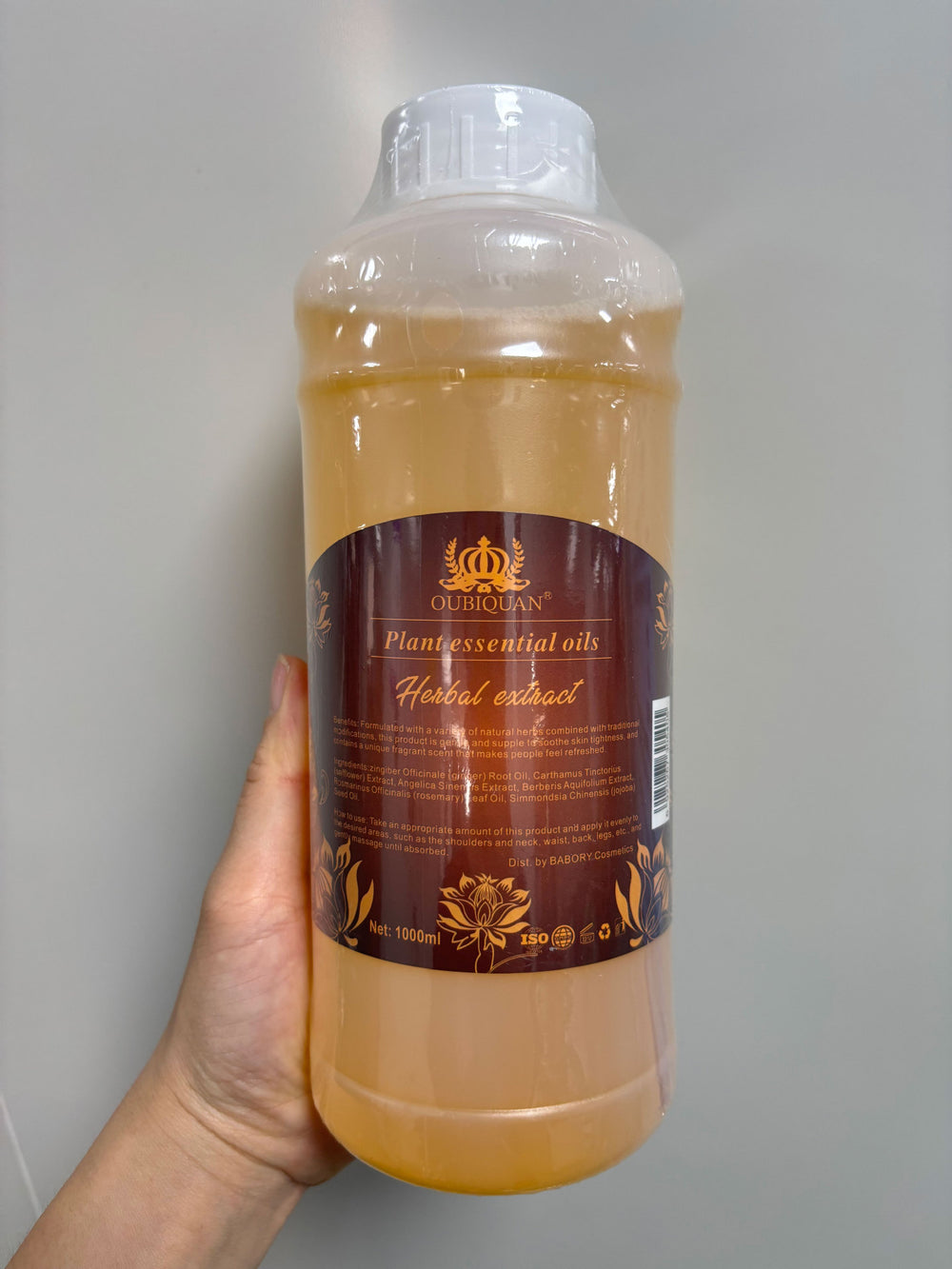 herbal compound plant massage essential oil 1000ml whole body massage and scraping oil to soothe meridians and activate meridians oil export