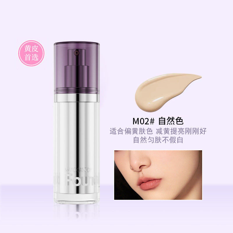 Marco andy long-lasting, nourishing, and radiant foundation - oil control, concealing, waterproof, sweat-proof, long-wear, smudge-proof, and non-cakey