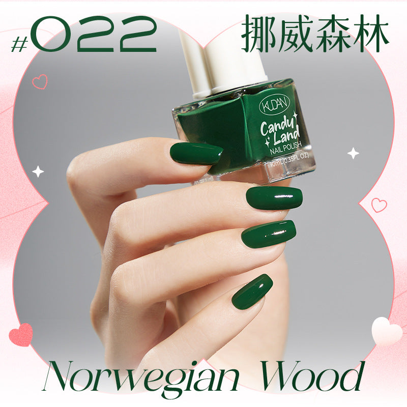 New water-based peel-off nail polish: long-lasting, quick-drying, no-bake, solid color, glitter, nude, and protective base coat - candyland collection