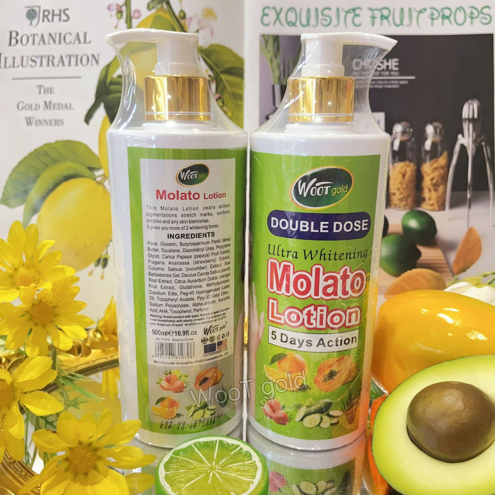 molato skincare series: shower gel, scrub, body lotion, essential oil, soap, brightening moisturizer - for export