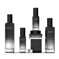 Ready-to-ship cosmetic glass bottle set packaging, including 120ml pump lotion/essential oil dispensing bottles and 50g skincare cream jars