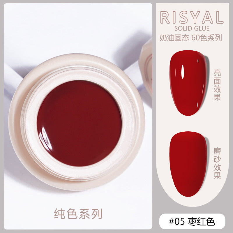 Risyal icy solid gel polish 5ml - smooth cream gel nail polish, japanese style nail polish for nail salons