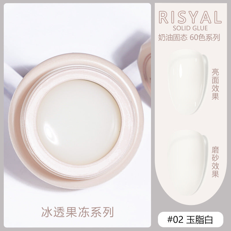Risyal icy solid gel polish 5ml - smooth cream gel nail polish, japanese style nail polish for nail salons