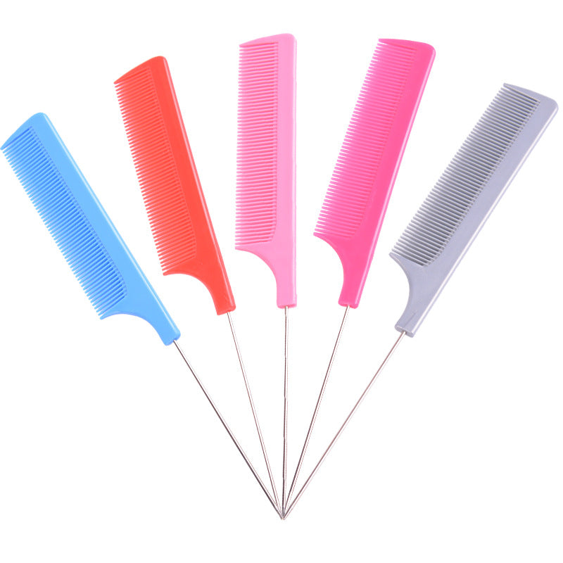 Hot-selling new hair styling comb, pin tail comb, plastic comb with steel pins, pp material, fine teeth, in stock, wholesale, volumizing
