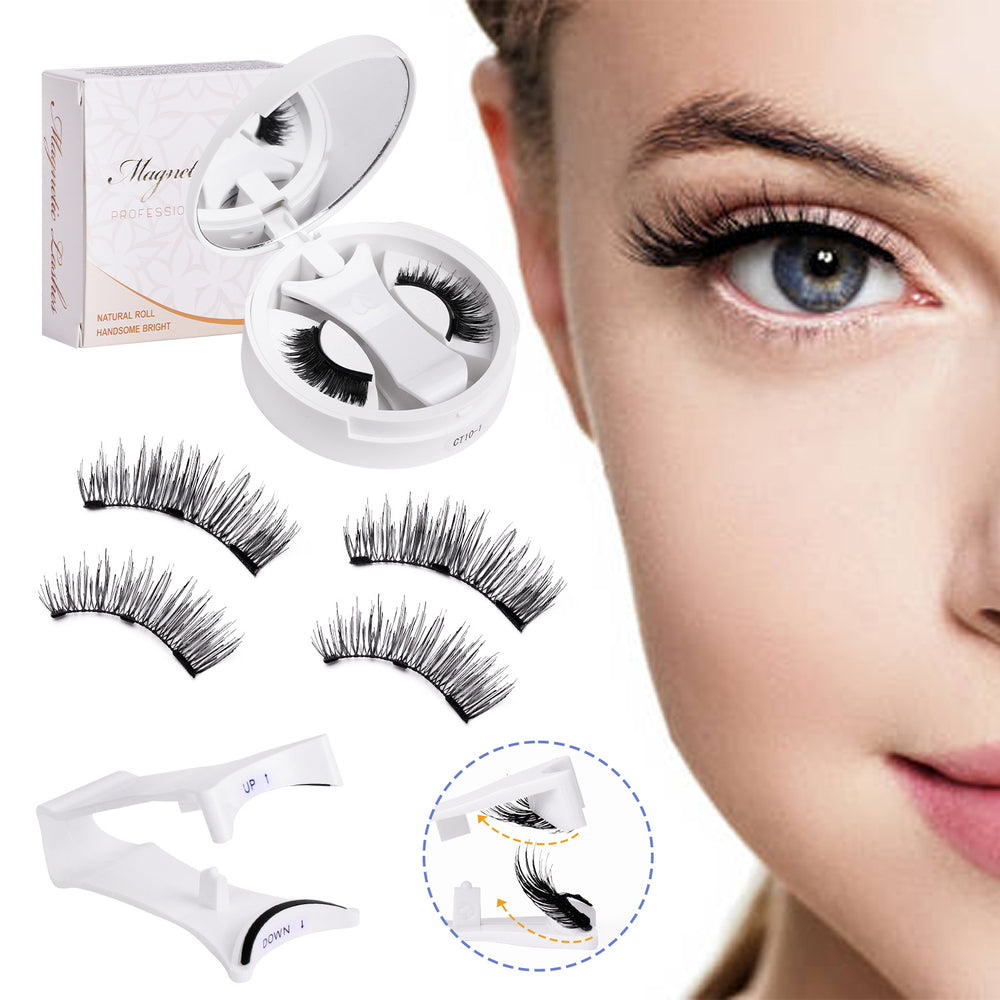Amazon's best-selling eyelash all-in-one box, stereo thick magnetic false eyelash storage box, one-piece clip set