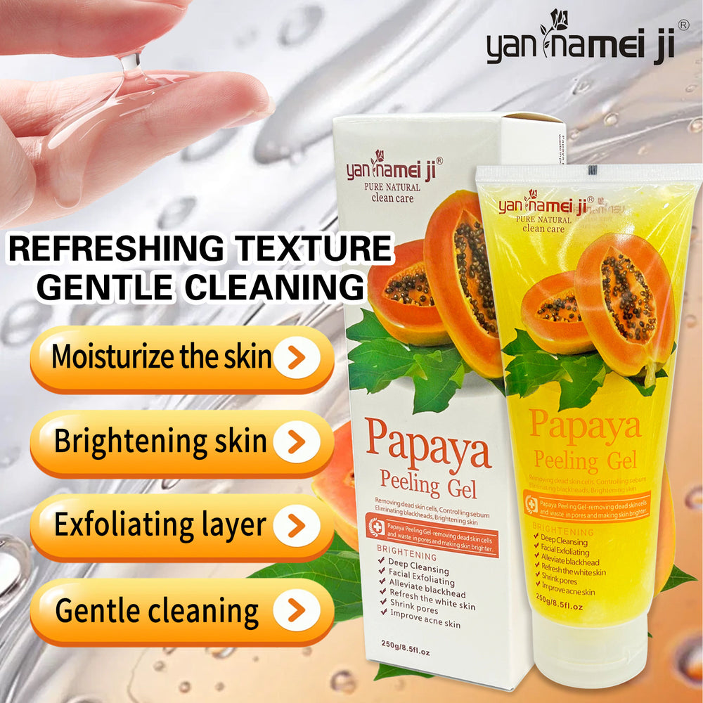 Export papaya exfoliating gel for face and body, deep and gentle cleansing, tomato exfoliating gel, brightening and moisturizing