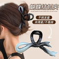 High-end gradient ribbon bow clip large headgear hair back head shark clip acrylic hair accessories for women