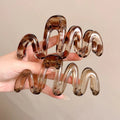 Jelly color wave gripper, back of head hair gripper, hair clip, shark clip, 2024new arrival summer hairpin headwear