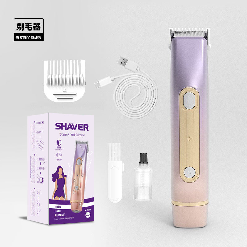 Multifunctional wet & dry dual-head electric epilator for women - stylish 2-in-1 waterproof hair removal & shaving device - direct from the manufacturer