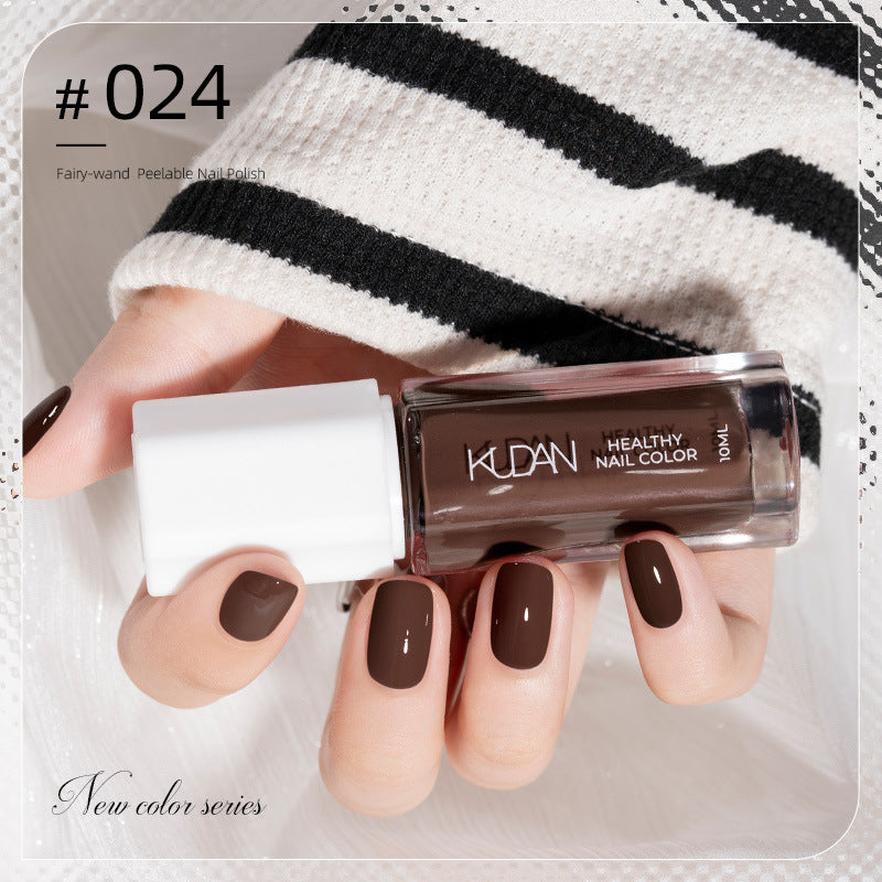 2023 new nail polish - no bake, autumn/winter colors, nail salon black peel-off protective top coat, quick-drying nail polish
