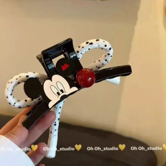 Korean style cute cartoon bow hair clip - large, high-end, versatile hair accessory for women's updos and ponytails