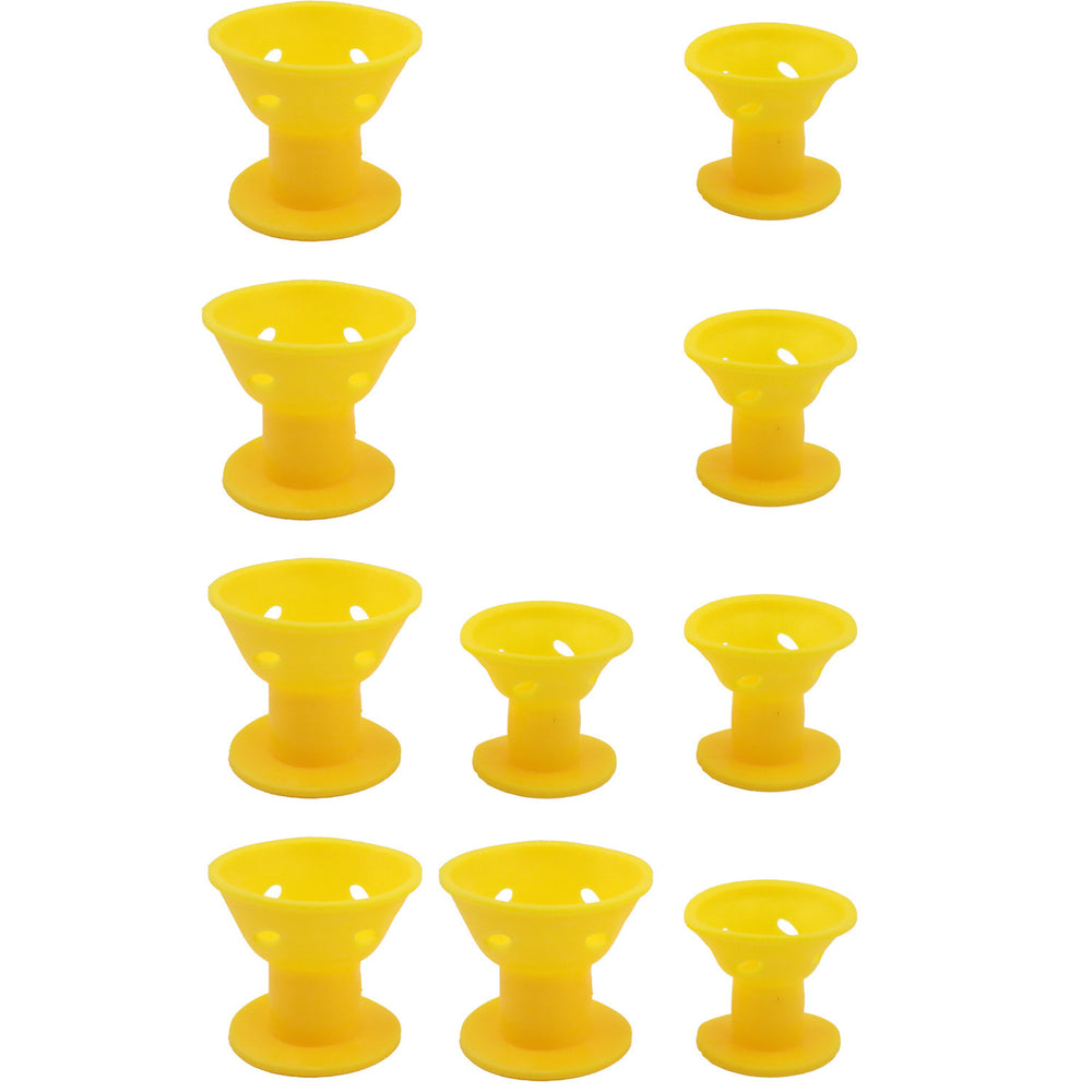 Factory direct mushroom hair curlers - silicone curlers with bell, damage-free sleep magic curls, opp packaging