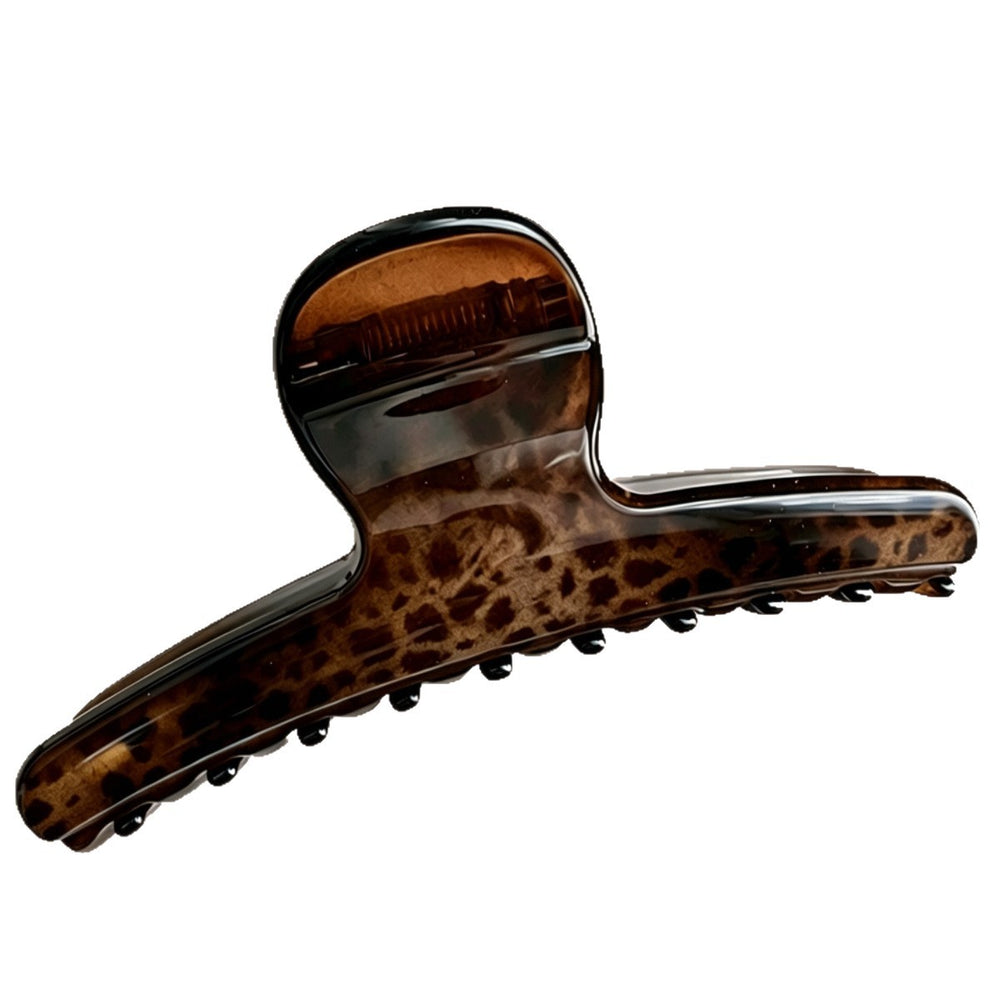 Classy french gripper for women, large leopard print dot bows, back of head, shark clip, hair clip, simple hair accessories