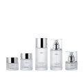 New arrival water transfer wood grain cover 120ml straight round lotion essence cosmetic glass bottle 30g cream refill bottle