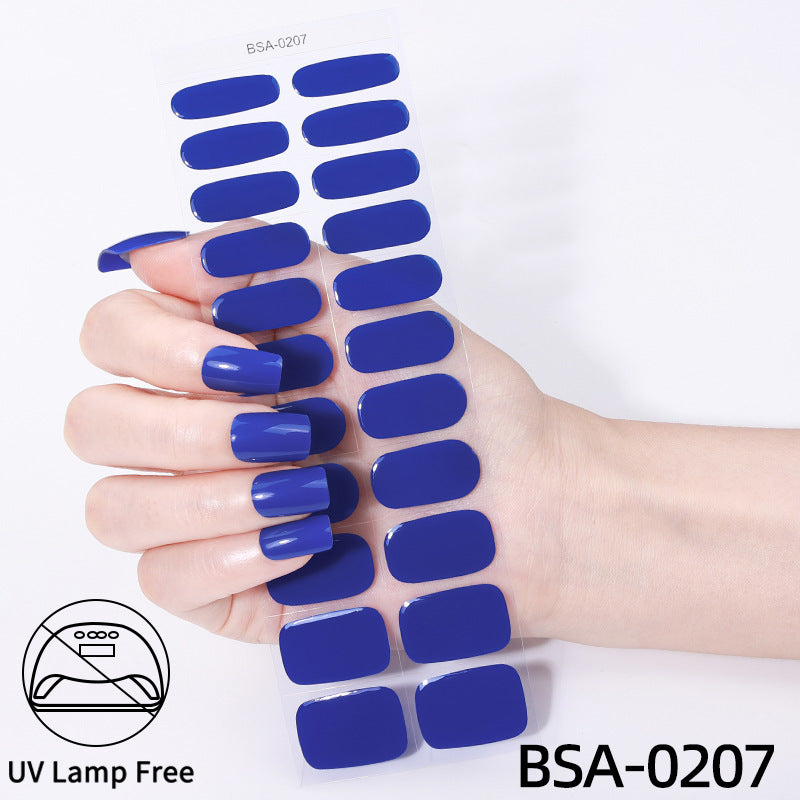 no-bake gel manicure stickers waterprooffashionpure color nail stickers no cure gel nail wraps